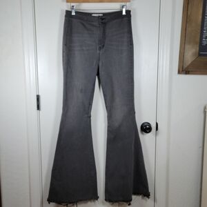 Free People Just Float On Black Flare Wideleg Jeans Size 29